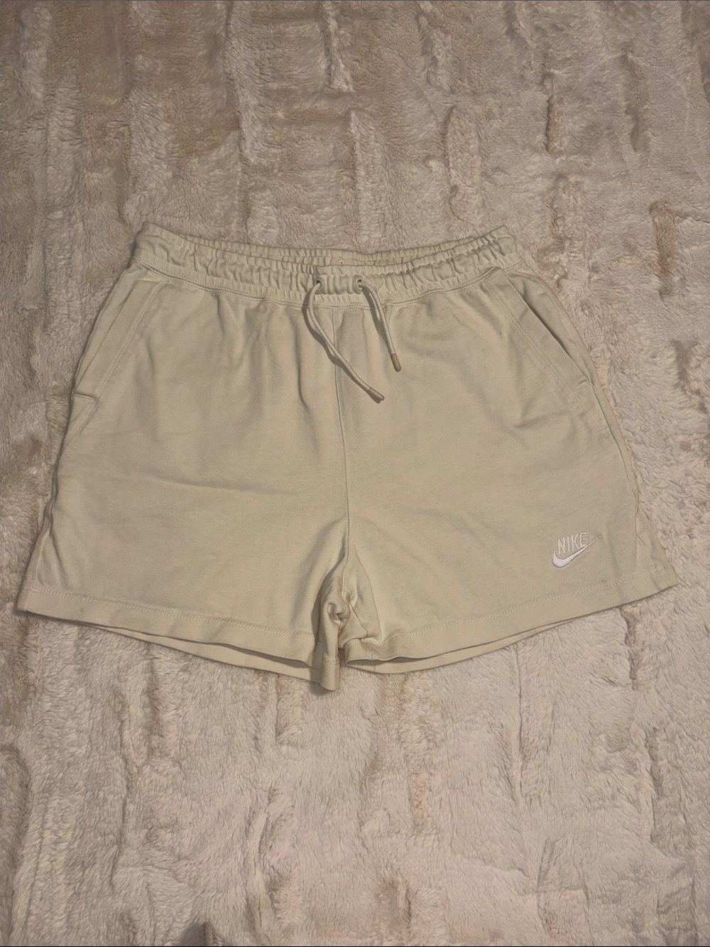 Nike Women’s Cream Drawstring Athletic Shorts Sz M